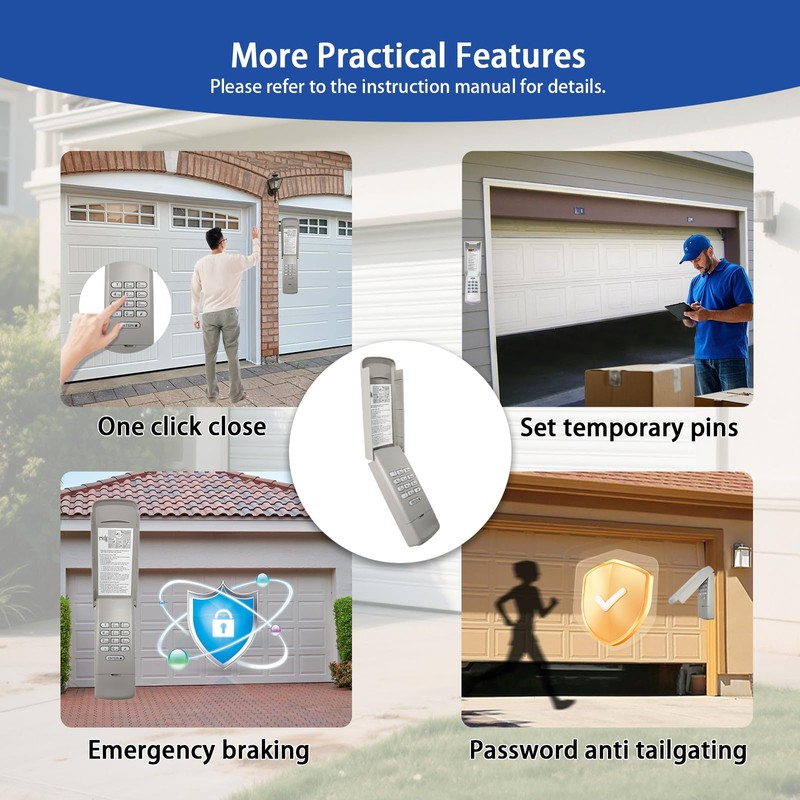 Universal Garage Door Opener Keypad for Liftmaster/Chamberlain/Craftsman/Genie/Linear/Wayne Garage Door Opener