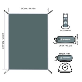 Bessport - Tienda de campaña impermeable para 1-2-3-4 personas con bolsa de transporte con cordón para picnic, senderismo y otras actividades al aire última intervensión (4 personas)
