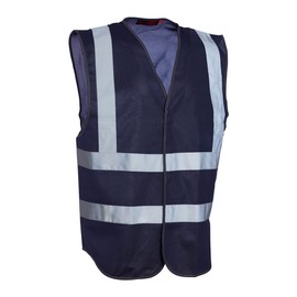 Blackrock Navy Enhanced Visibility Vest, Hi-Vis Vest, High Visibility, Safety, Reflective, PPE, Hi Vis, Security, Workwear, Mens and Womens - Size 3XL
