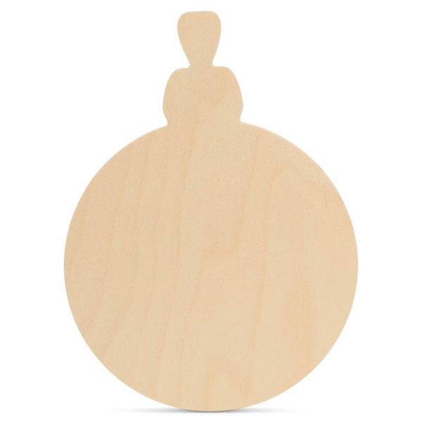 Wooden Ornaments Unfinished, Wood Ornaments for Crafts, 6 Inch, Pack
