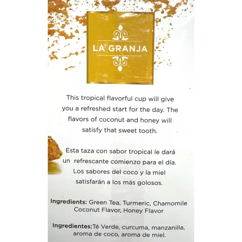 La Granja Coconut Honey Turmeric Tea - Herbals Pure Herbal