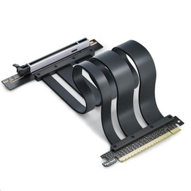 ELECNEXUS PCIe 5.0 Riser Cable 200mm, 128GB/s High-Speed Bandwidth for GPU Vertical Mount, Compatible with RTX 5090/4090 & RX 9070/7900, Backward Compatible with PCIe 4.0/3.0