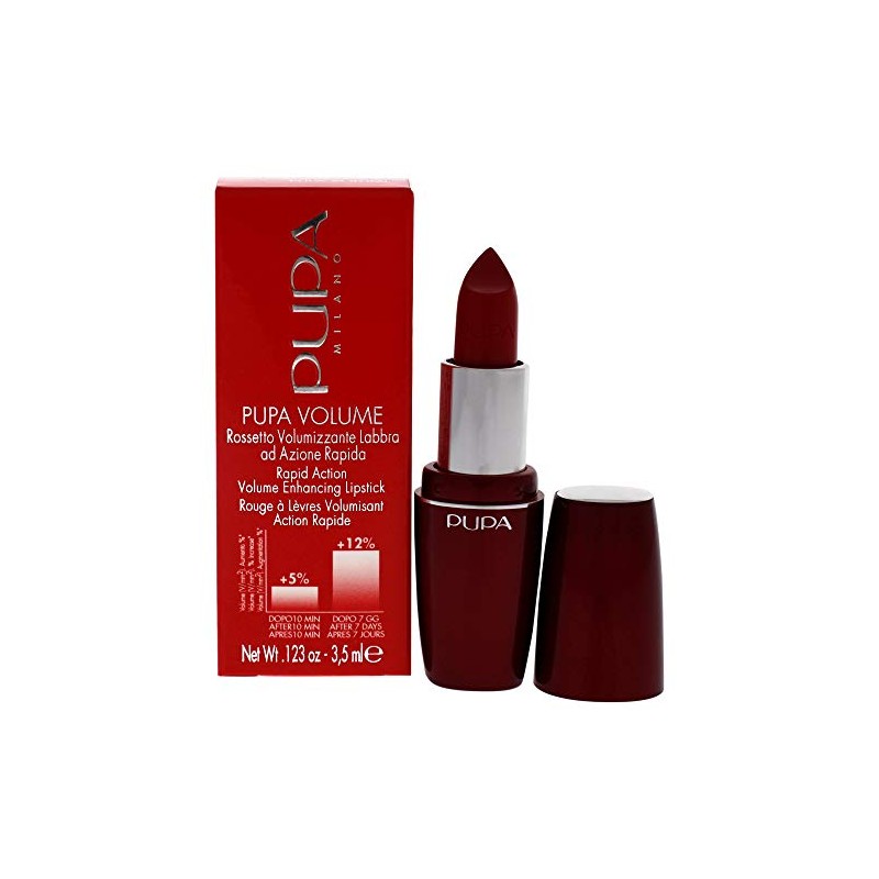 Pupa Milano Pupa Volume Lipstick, 401 Red Passion, 0.123 Oz