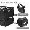 2 Pack Mini Foldable Small Plastic Baskets for Organizing and