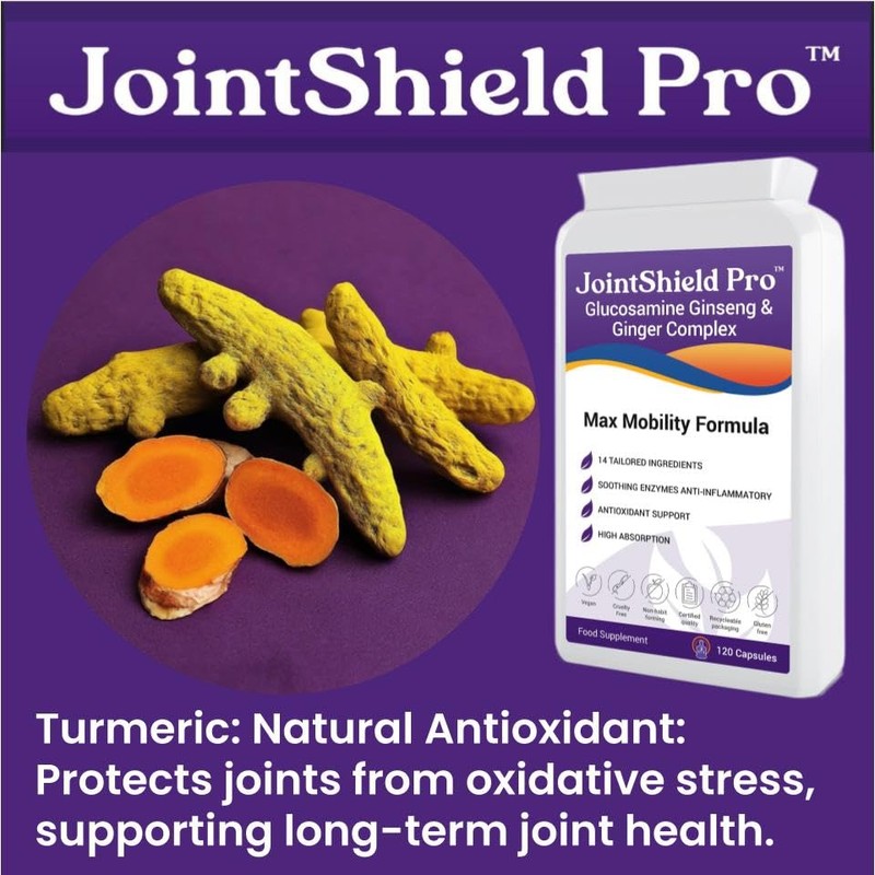 JointShield Pro Glucosamine, Ginseng, Ginger Supplement with VIT C, MSM,