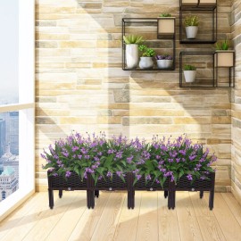 Unbranded Outdoor Elevated Raised Garden Bed Planter Box with Legs for Vegetable/Flow