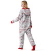 Giggling Getup Grey Women Adults Christmas Pajamas with Hood, Loose