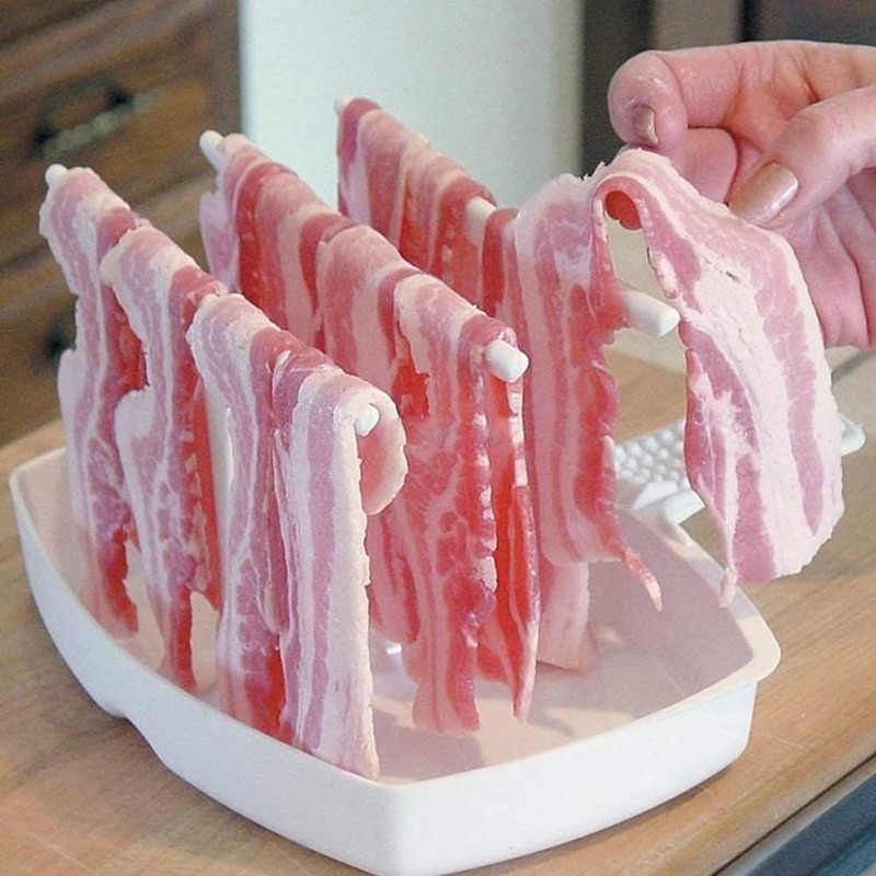 Petersty Bacon Rack Microwave Bacon Hanger Cookware Tray Bacon Cookware