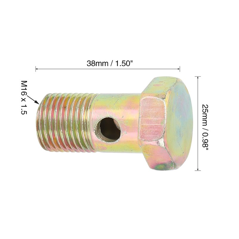 MACHSWON Car M16x1.5mm Metric Thread Banjo Bolts Fitting with 2pcs