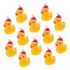 EXCEART 60 Pieces Resin Christmas Hat Duck Pendant DIY Card