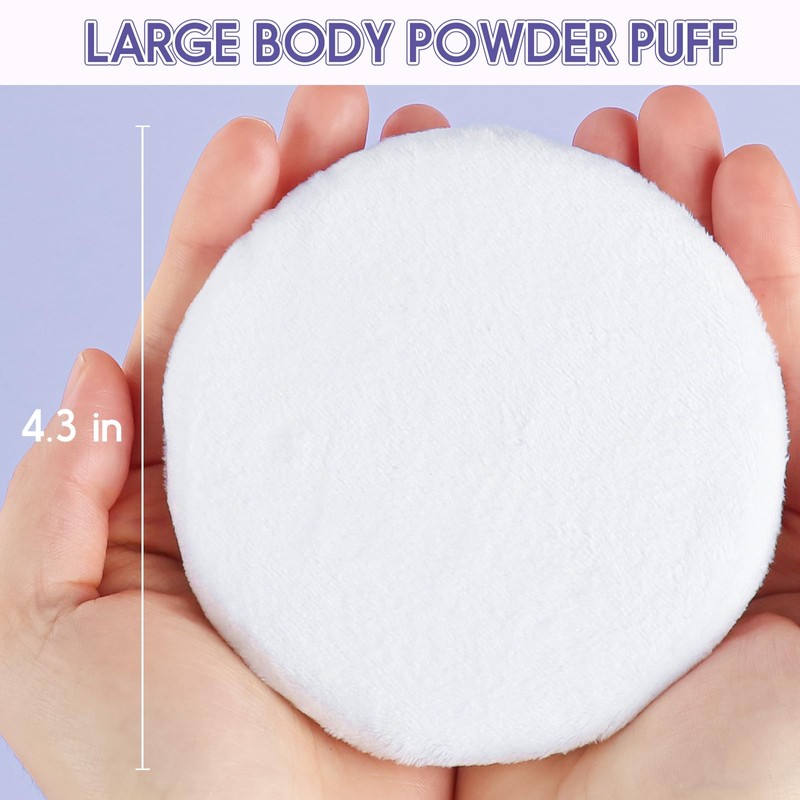 WSYUB Powder Puff, 4.33’’ Powder Puff for Body Powder,Large Body