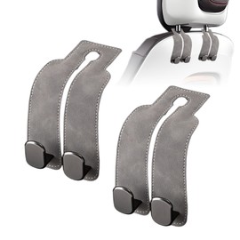JinnEterri Car Purse Hook Purse Hook for Car Seats Headrest Car Seat Hooks,Heavy Duty Vehicle Organizer for Handbags, Groceries, Purses, Keep Car Tidy (Gray, 2 Pack)