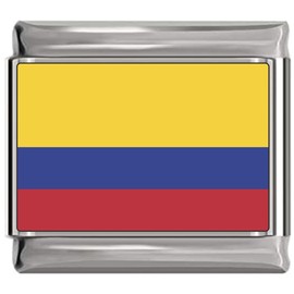 NewCharms Colombia Flag Italian Charm Bracelet Jewelry Link