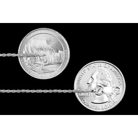 Sterling Silver Diamond-Cut Rope Chain 1.5mm Solid 925 Italy New Necklace 20"