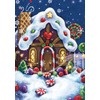 Sugar and Spice Christmas House Flag Gum Drops Peppermint 28"x40"