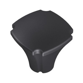 Hickory Hardware H077861MB Veranda Collection Knob, 1-1/8 Inch Square, Matte Black(Pack of 1)