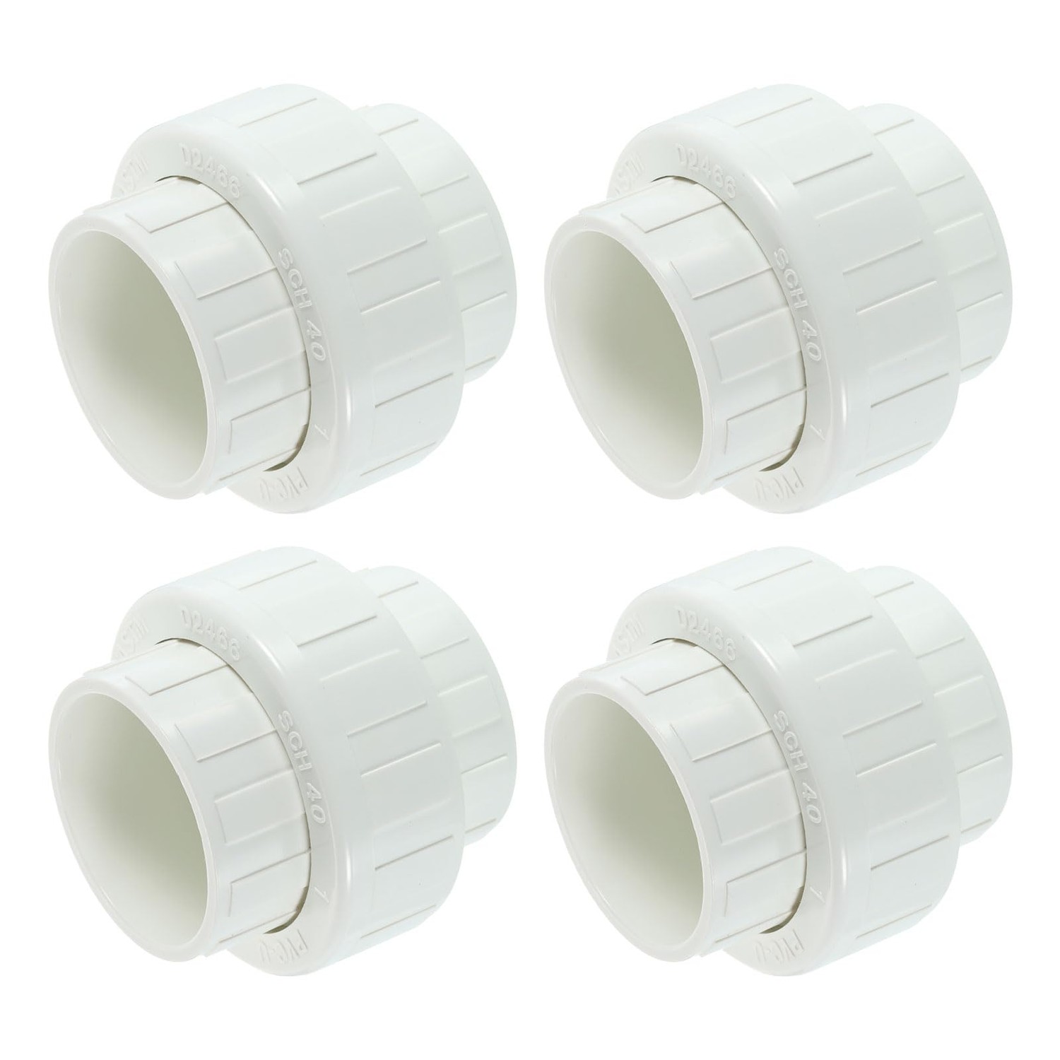 Boltigen 2 Pack 2'' PVC Union Pipe Fitting, 2 Inch PVC Slip Union...