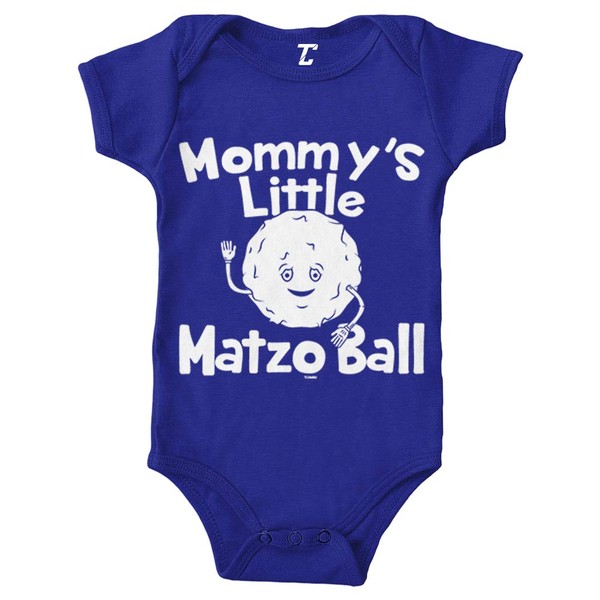 Tcombo Mommy's Little Matzo Ball - Body judío, Azul Real, 18 meses