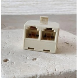 Unbranded RJ11 6P4C Phone Line 2-way Jack - Y-Cable - Male to Female - Free Shipping