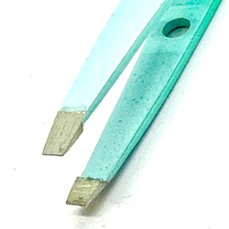 Präzisions-Pinzette, 9,5 cm, Metallic-Grün, Hochpräzise, aus Solingenstahl