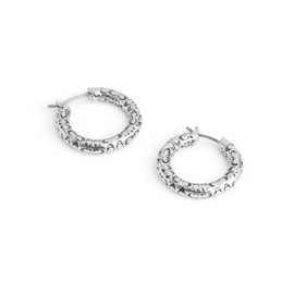 COACH Women's Signature Quilted Hoop Earrings