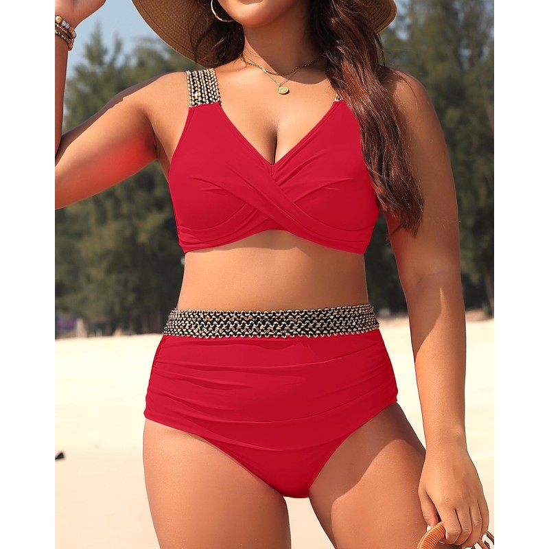 Tempt Me - Conjunto de bikini de talle alto para