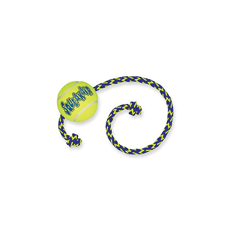 Kong AirDog Squeaker Ball wRope Medium Dog Toy