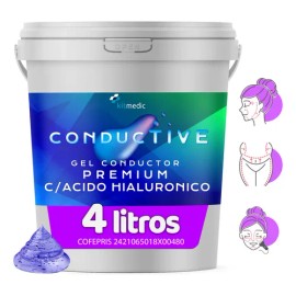 Gel Conductor Ácido Hialurónico Antiedad Facial Corporal 4l