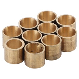 10pcs/Set Brass Cue Tip Snooker Billiard Cue Copper Ferrules Repair Tool Billiard Replacement(9MM NO TEETH)