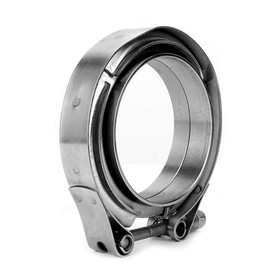 Exhaust Clamp, 2.75 Inch Turbo Exhaust Down Pipe Stainless Steel Clamp Flange V-Band Clamp 2 Pieces Flange Kit Exhaust Pipe Clamp Kit for Turbo Exhaust System