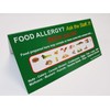 pack of 5 FOOD ALLERGY AWARENESS TABLE and COUNTER SIGN