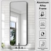 KOCUUY Black Rectangle Mirror, 20" x 48" Metal Frame Mirror