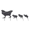 4Pcs Hen Chicken Silhouette Hollow Stake Design Cute Hen Chicken