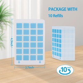 10 pack Indoor Fly Trap Refill Glue Cards, TOADWILL Plug-in Flying Insect Trap Indoor Replacement Sticky Cards