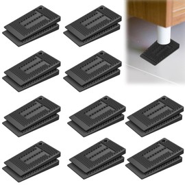 Pack of 20 Plastic Wedges, Furniture Levelling Pads, Suitable for All Floors, Height Adjustable and Scratch-Resistant and Non-Slip Design, Does Not Damage the Floor, for Hard Floors, Bathrooms