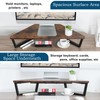 TEAMIX 26 inch Triangle Monitor Stand Riser, Desktop Corner Shelf