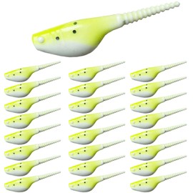 Bombite Crappie Lures Kit - Soft Plastic Lures for Trout, Bass, Panfish & Bluegill - 24 Packs