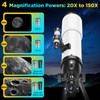 Telescope for Adults Kids High Powered: 90mm Astronomical Portable Refracting