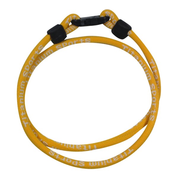 NEW! 22" Large Yellow Single Tornado Ionic Necklace With Case