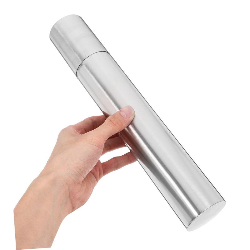 Operitacx Stainless Steel Certificate Holder Tube 30*5cm Sturdy Document Storage