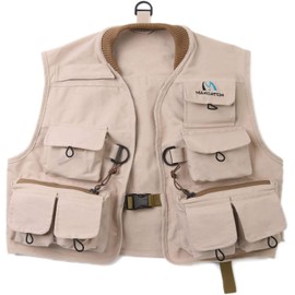[M MAXIMUMCATCH] Maxcatch Kids Kids 100% Cotton Fly Fishing Vest for Kids (Youth Vest Pack/Fishing Vest, L