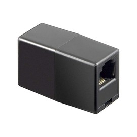 RJ11 coupler 1x RJ11 jack > 1x RJ11 jack TEL ADAP RJ11/6P4C 2xF JACK/JACK BLACK