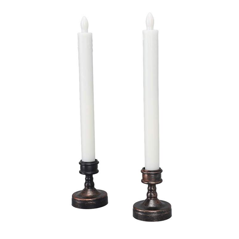 8PCS LED Taper Candle Flameless Window Candle Remote Control Warm