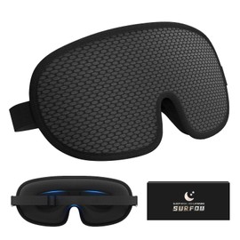 SURFOU Sleeping Mask for Men Women, Sleeping Mask, Side Sleeper, 3D Eye Mask, Sleeping Mask, Comfortable with Deep Eye Sockets and Raised Nose Pads, Breathable Light Blocking Sleeping Mask