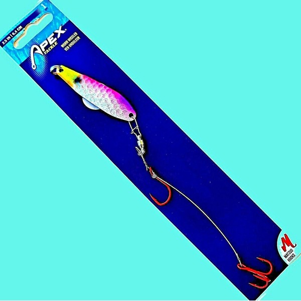 Appex Tackle Apex Pink Pants Worm Wiggler Trout Worm Action Rig with Wire & Red Matzuo Hooks