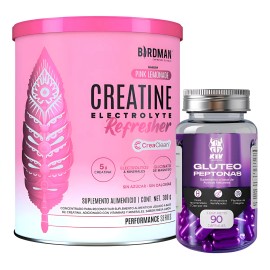 Birdman Creatina Monohidratada + Glúteo Peptonas Kiv 90 Cáps