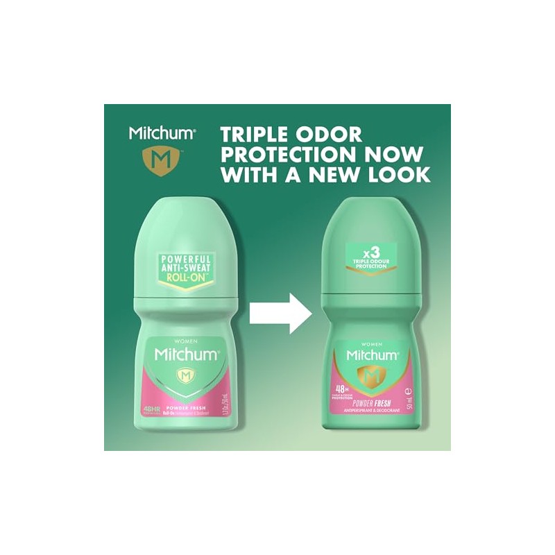 Mitchum Oxygen Odor Control 48Hr Protection, Powder Fresh, for Women,
