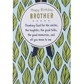 Greeting Card Happy Birthday Brother Religious Christian Thanking God For The Smile Laughter Good Talks Memories And All You Mean To Me