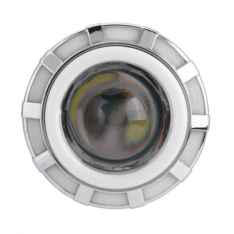 Motorcycle LED Headlight Projector Lens Dual Angel & Devil Eye