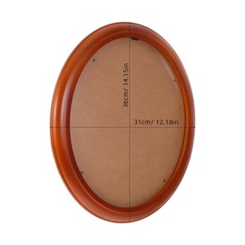 Veemoon Boho Wall Decoration Large Oval Photo Frame Made of Solid Wood Perfect as Living Room Decoration Decorative Black Picture Frame